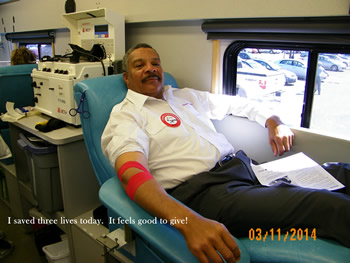 Richard Donating Blood